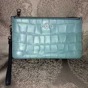 NEW Coach Croc Crosby Clutch Wristlet Wallet